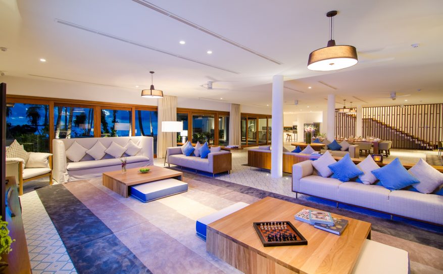 Amilla Fushi Resort and Residences - Baa Atoll, Maldives - Oceanfront Beach Residence Living Room