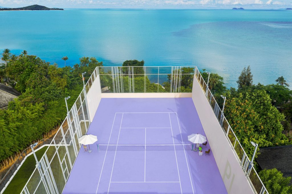 W Koh Samui Resort - Thailand - SWING Tennis Court Aerial