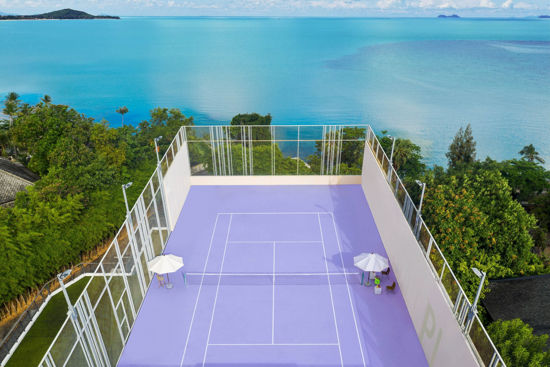 W Koh Samui Resort – Thailand – SWING Tennis Court Aerial