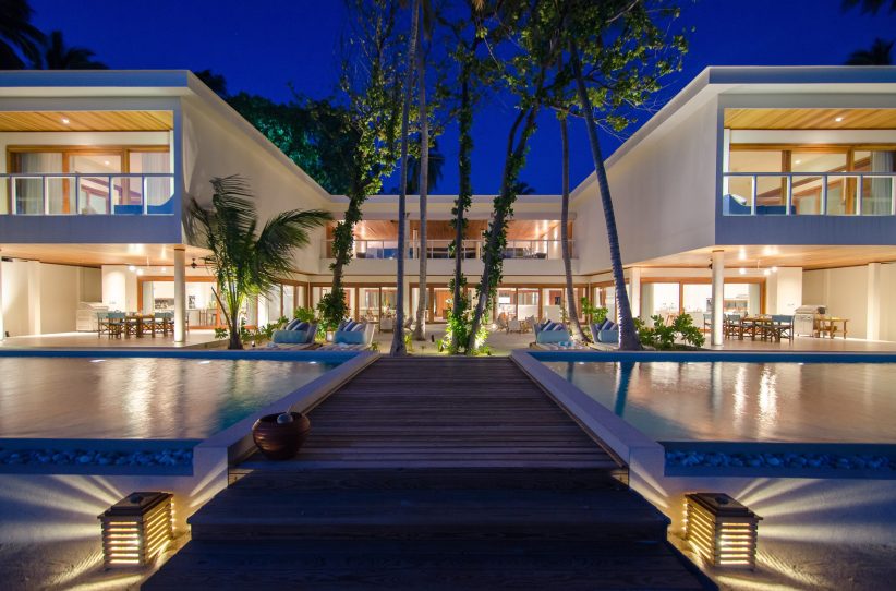 Amilla Fushi Resort and Residences - Baa Atoll, Maldives - Oceanfront Beach Residence Night