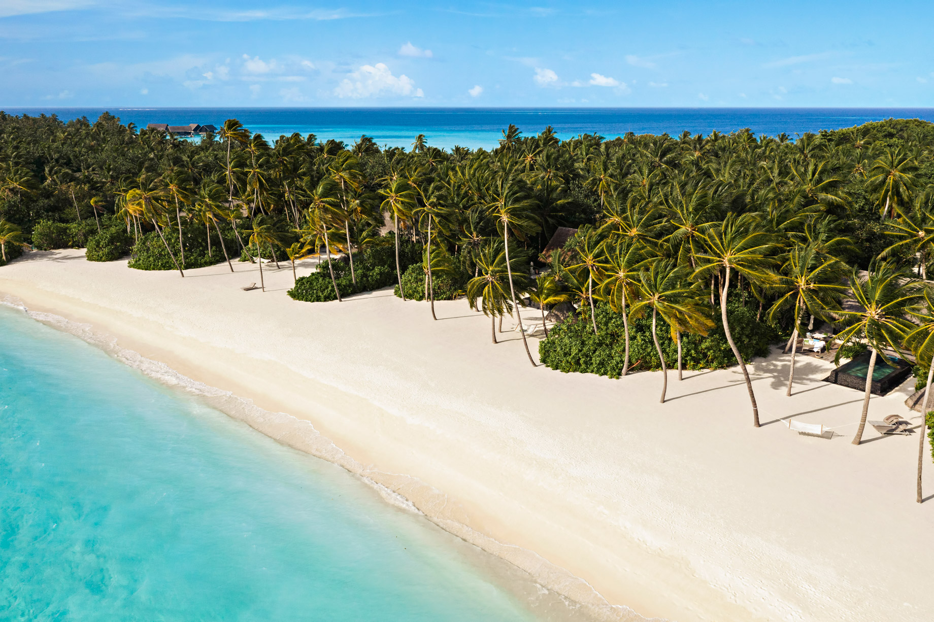 One&Only Reethi Rah Resort - North Male Atoll, Maldives - Private Island Beach Aerial