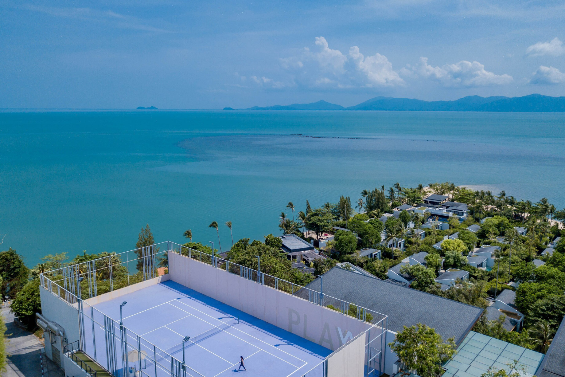 W Koh Samui Resort - Thailand - SWING Tennis Court Aerial
