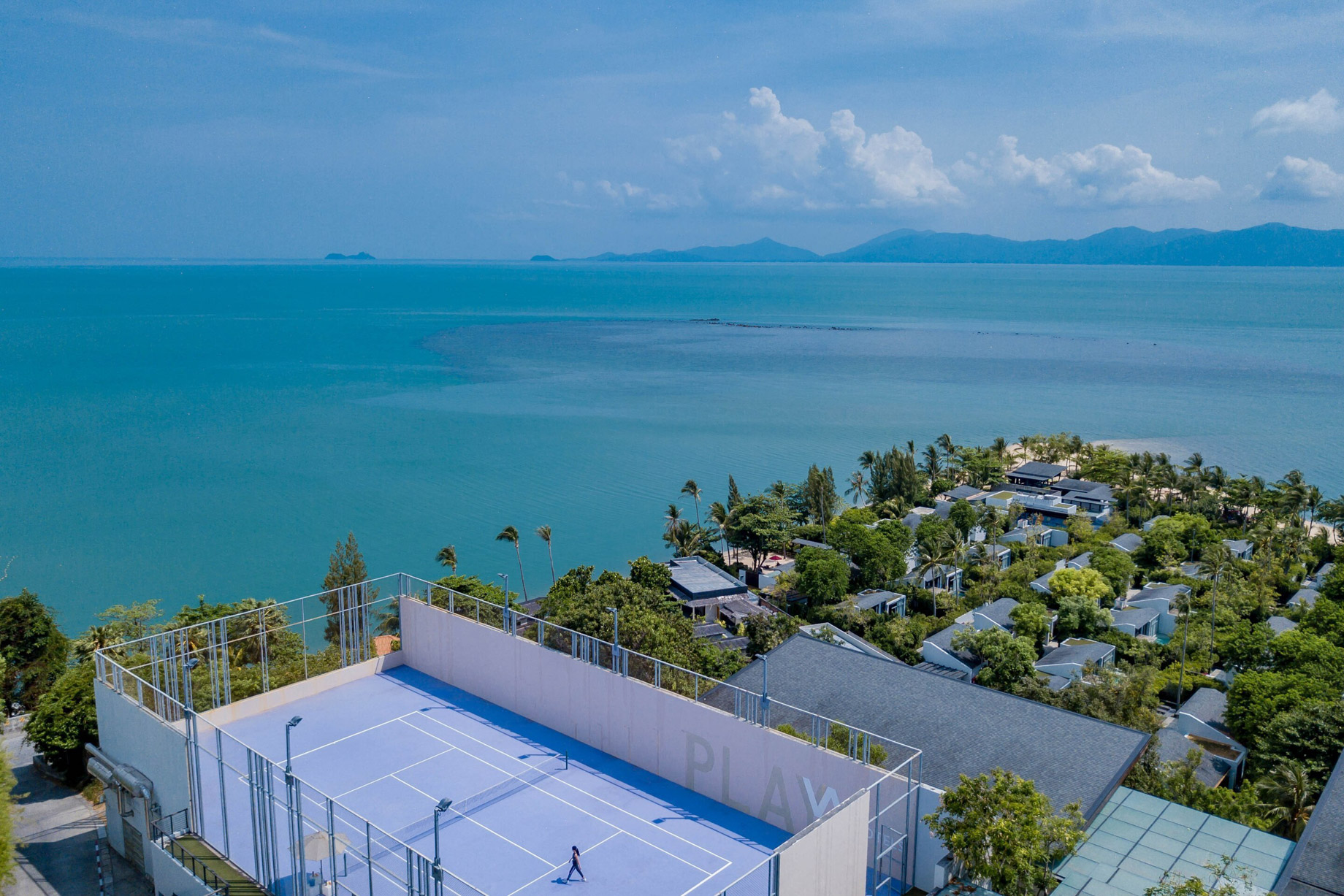 W Koh Samui Resort – Thailand – SWING Tennis Court Aerial