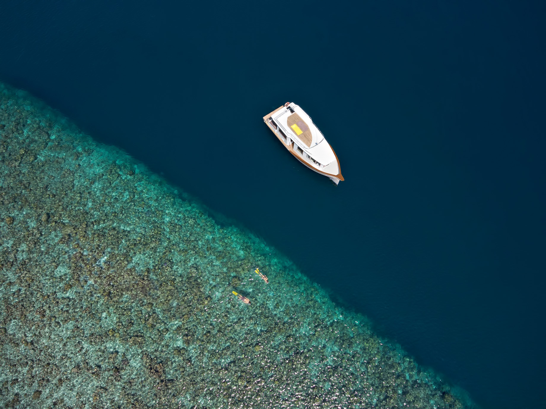 Cheval Blanc Randheli Resort - Noonu Atoll, Maldives - Snorkeling Aerial
