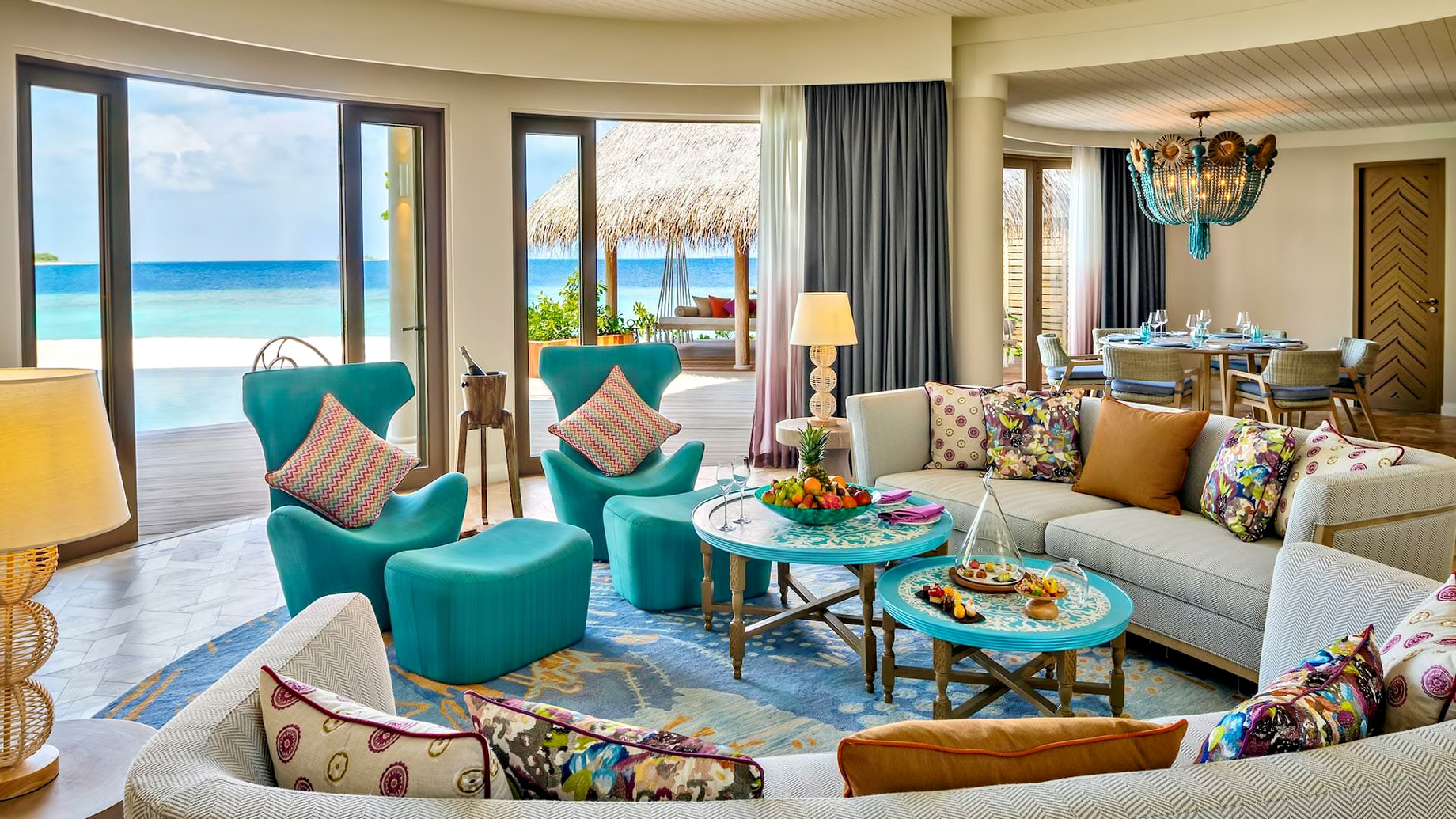 The Nautilus Maldives Resort - Thiladhoo Island, Maldives - Oceanfront Mansion Living Room