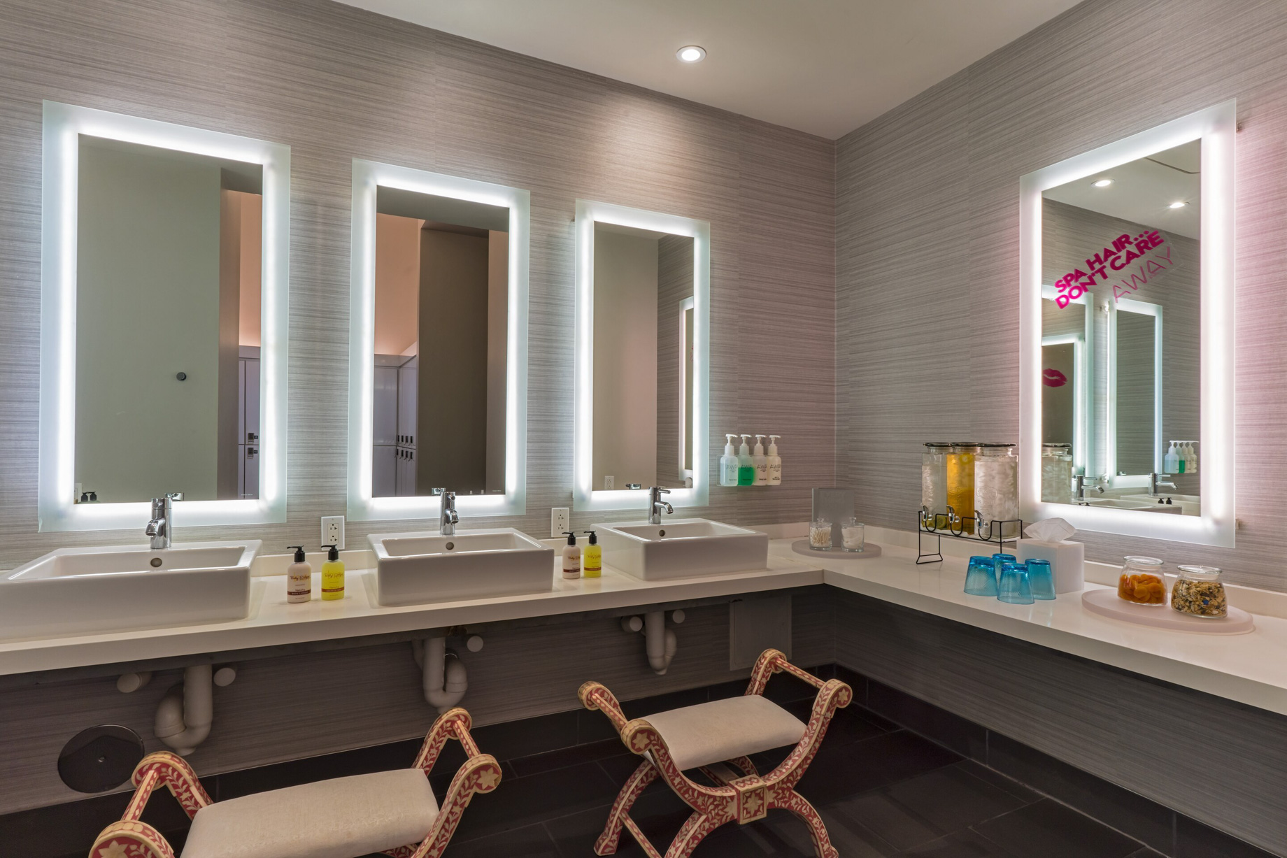 W Austin Hotel – Austin, TX, USA – AWAY Spa Vanity Sinks