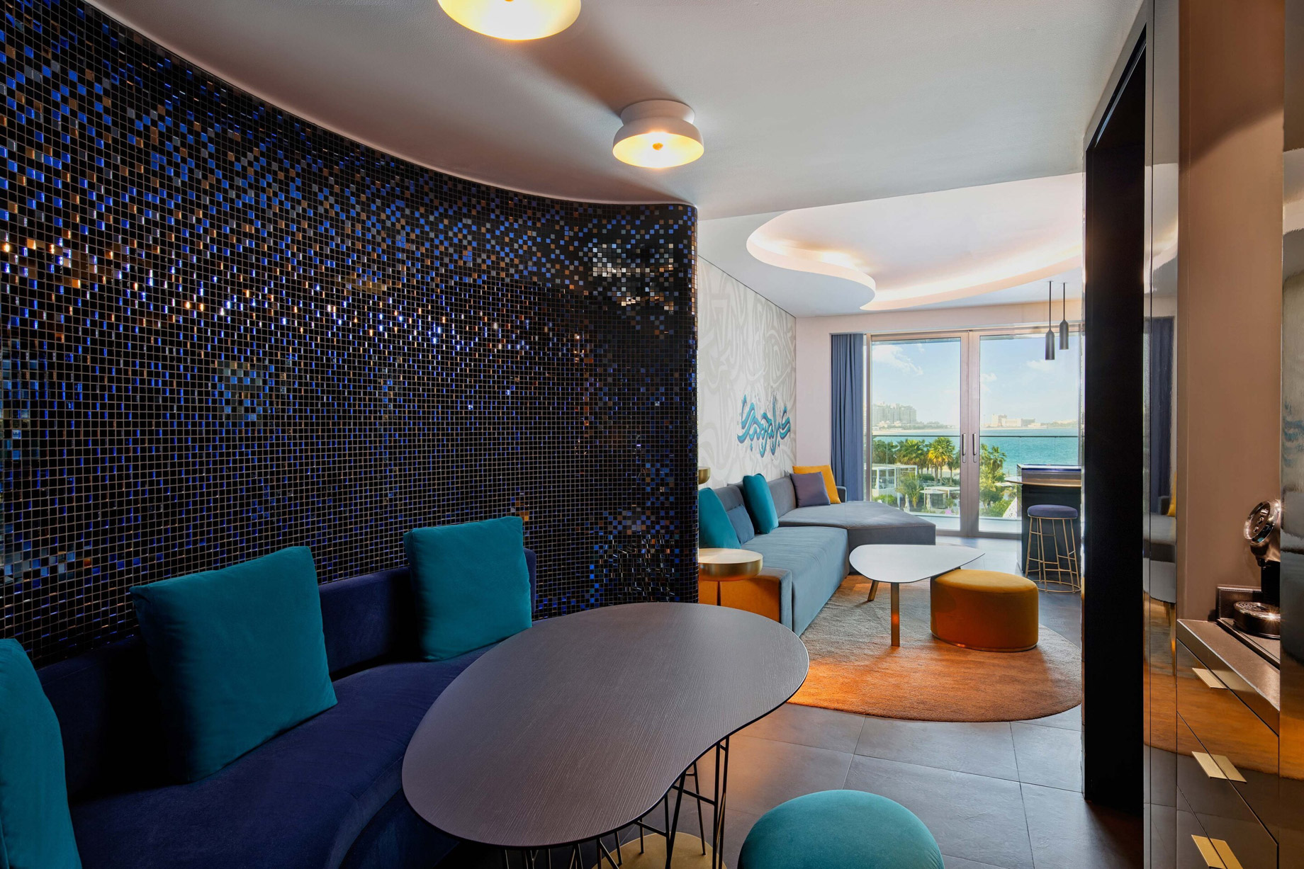 W Dubai The Palm Resort – Dubai, UAE – W Suite Living Room