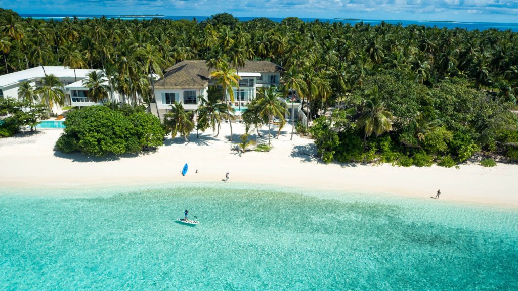 Amilla Fushi Resort and Residences - Baa Atoll, Maldives - Oceanfront Recidences White Sand Beach Aerial