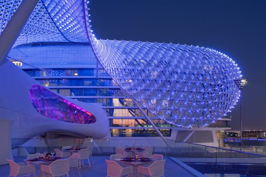 W Abu Dhabi Yas Island Hotel - Abu Dhabi, UAE - Hotel Exterior Night