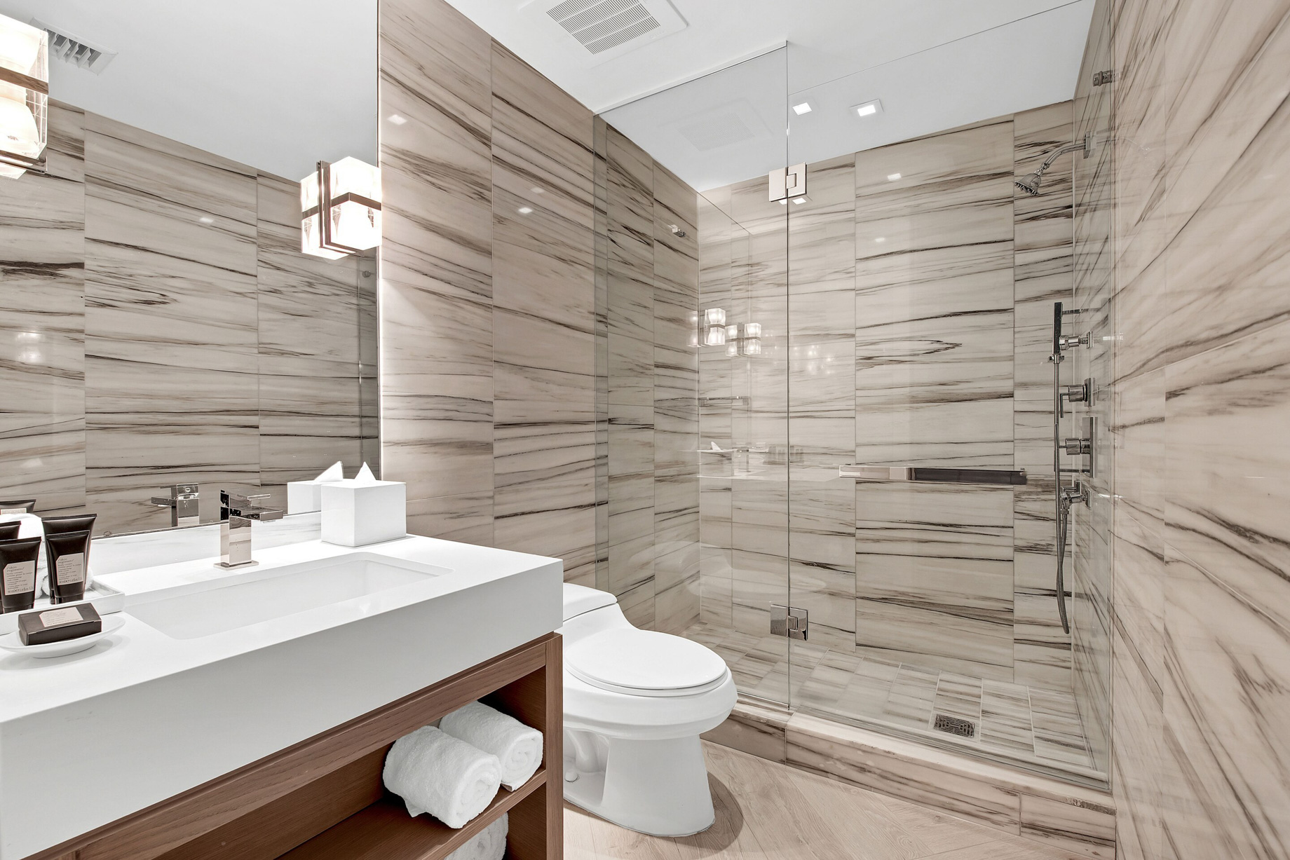 W South Beach Hotel - Miami Beach, FL, USA - Poolside Bungalow 2 Bedroom Suite Shower