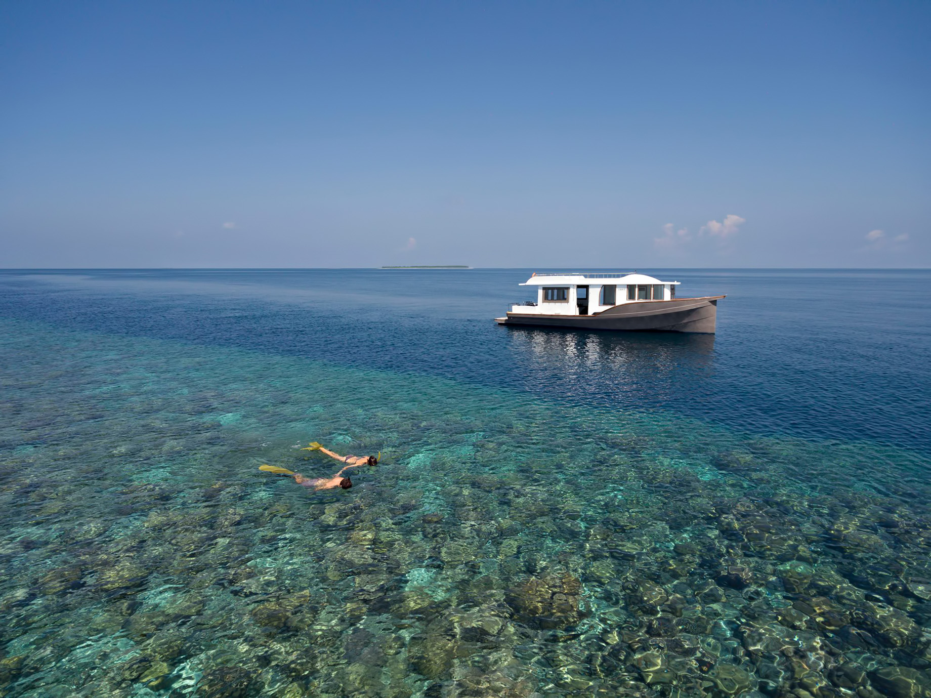 Cheval Blanc Randheli Resort – Noonu Atoll, Maldives – Ocean Reef Snorkeling Aerial