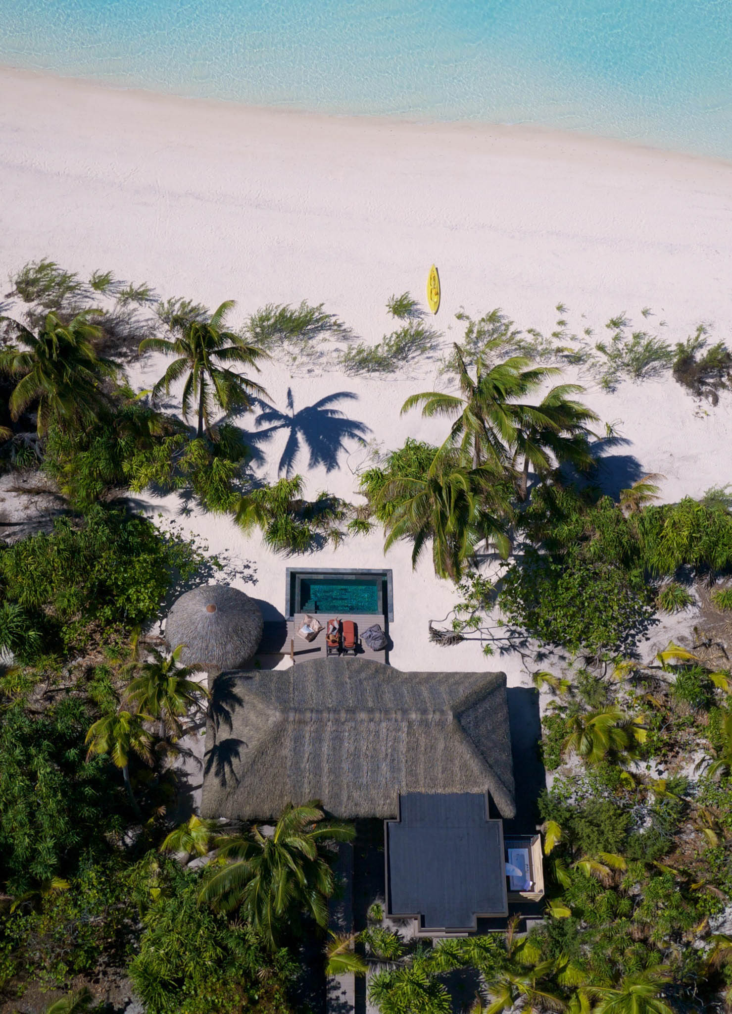 The Brando Resort – Tetiaroa Private Island, French Polynesia – 1 Bedroom Villa Overhead Aerial View