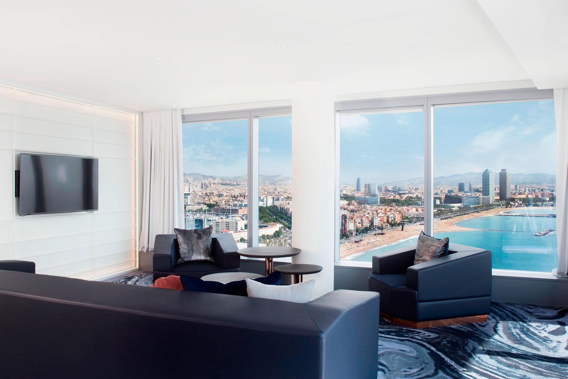 W Barcelona Hotel – Barcelona, Spain – Marvelous Suite Sitting Area