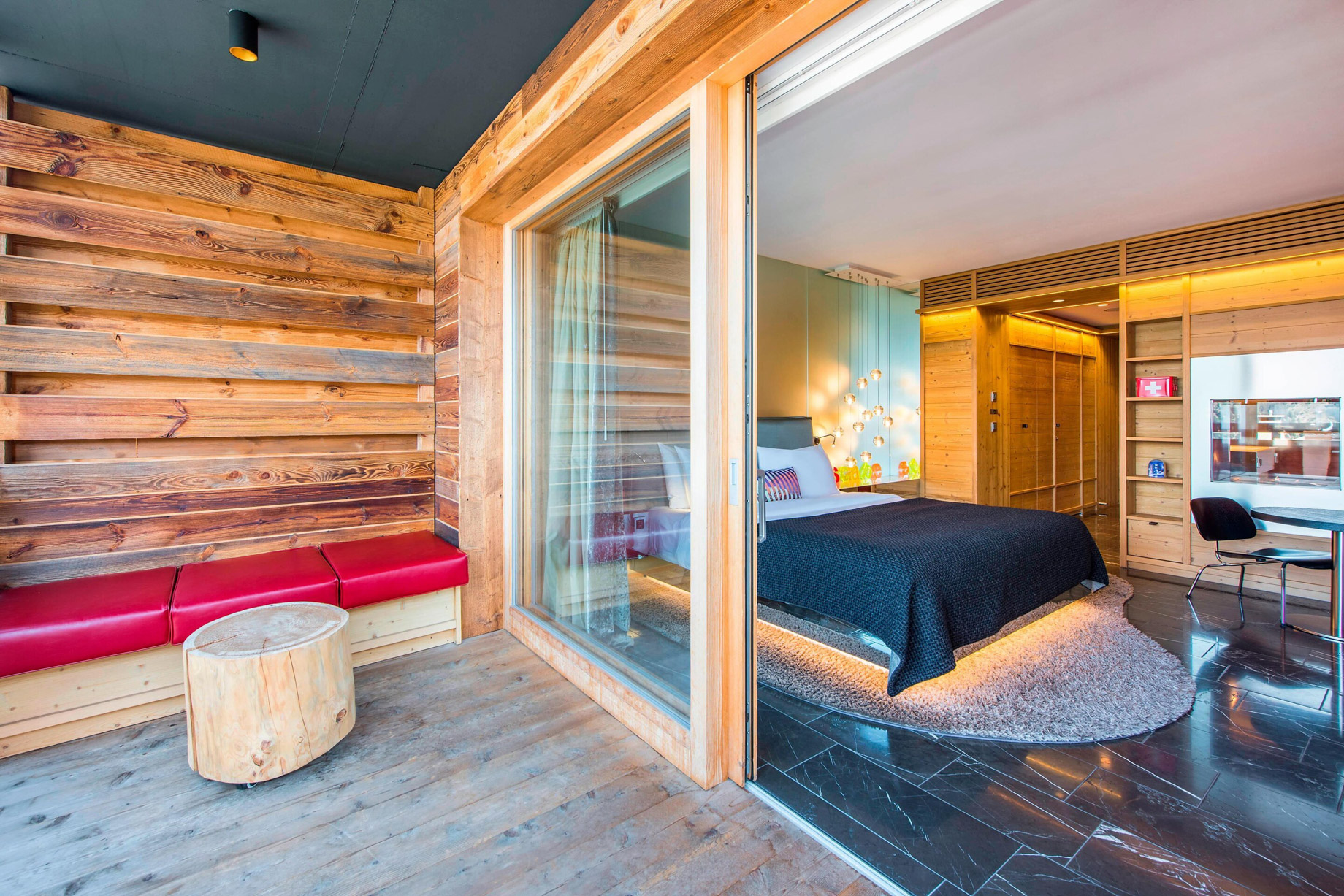 W Verbier Hotel - Verbier, Switzerland - Guest Bedroom Deck