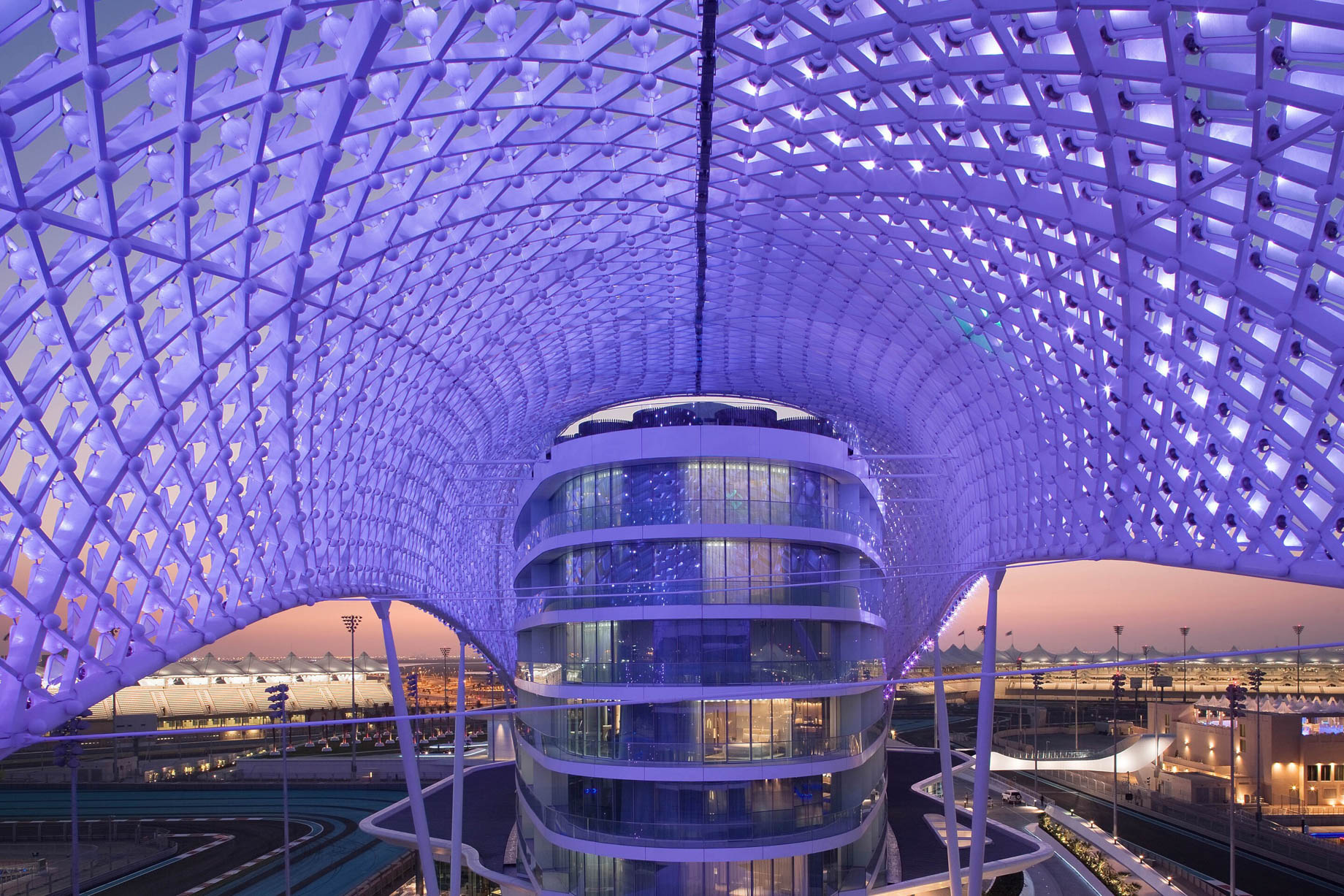 W Abu Dhabi Yas Island Hotel – Abu Dhabi, UAE – Hotel Exterior Design Night