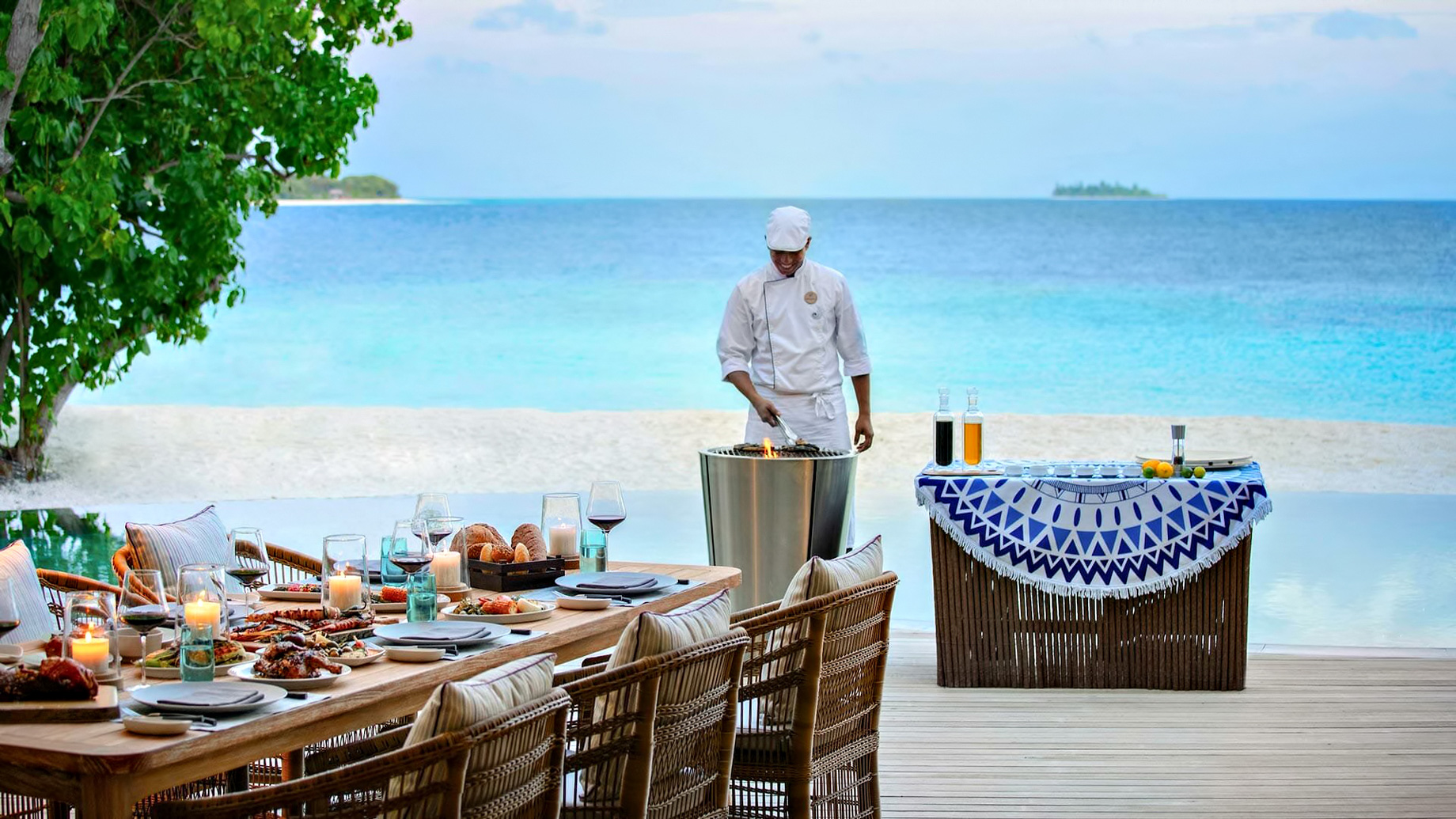The Nautilus Maldives Resort – Thiladhoo Island, Maldives – Oceanfront Mansion Beachfront Dining