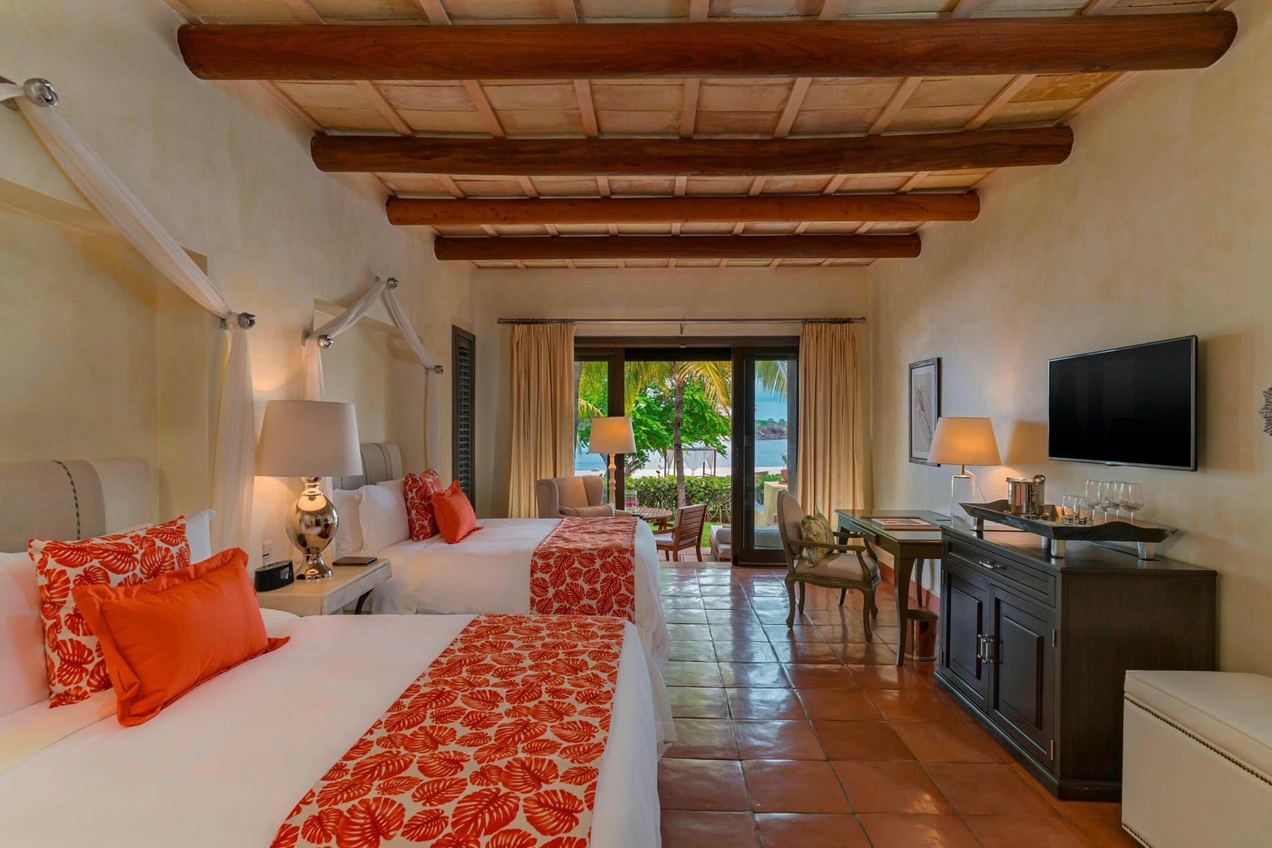 The St. Regis Punta Mita Resort - Nayarit, Mexico - 2 Queen Bed Beachfront View Deluxe Guest Room