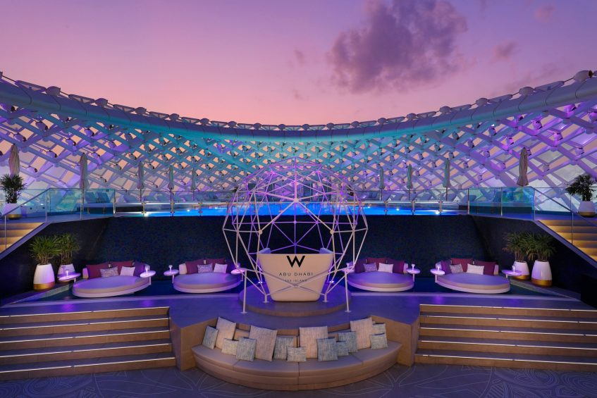 W Abu Dhabi Yas Island Hotel - Abu Dhabi, UAE - WET Deck Twilight