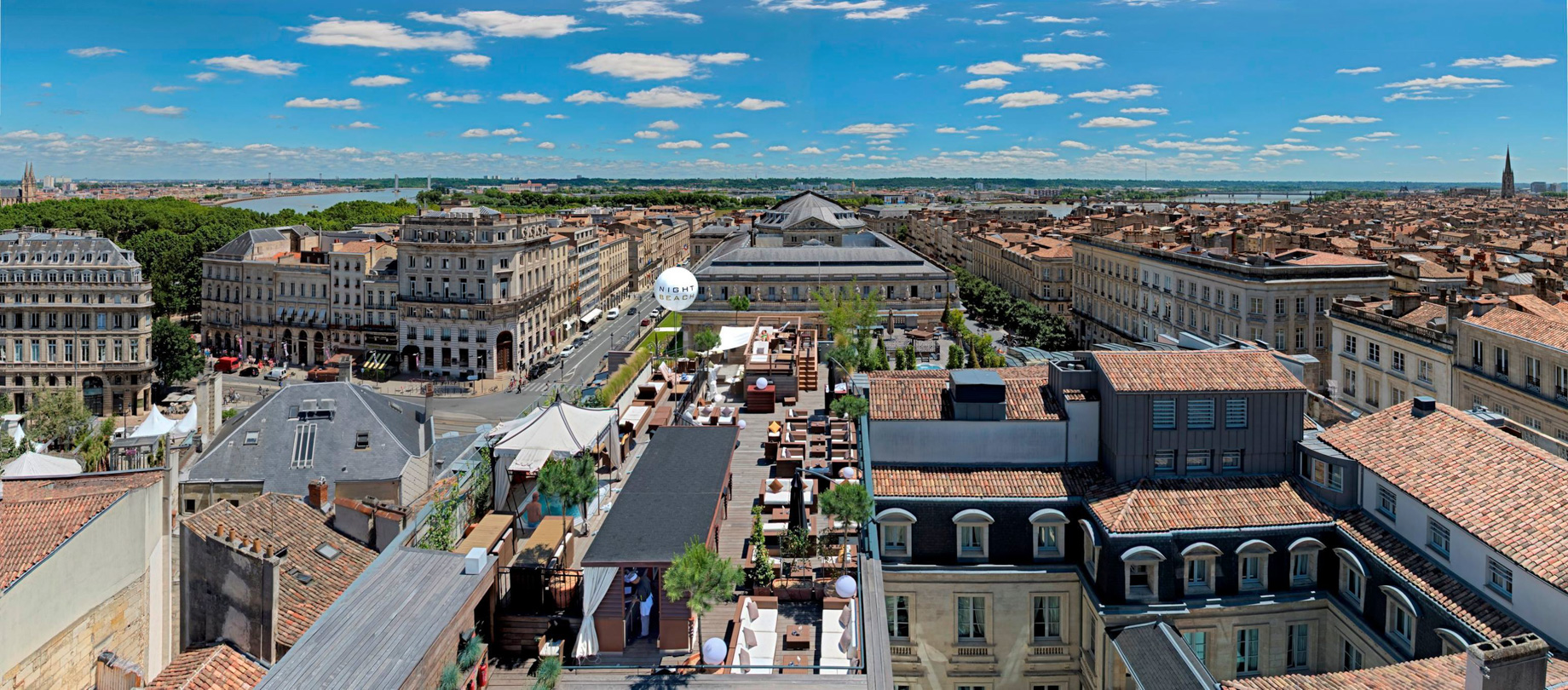 InterContinental Bordeaux Le Grand Hotel - Bordeaux, France - Rooftop Night Beach Bar