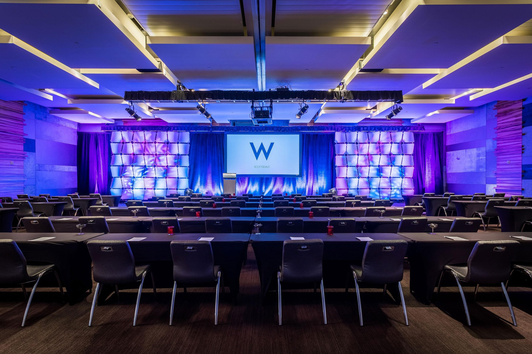 W Scottsdale Hotel – Scottsdale, AZ, USA – Great Room Classroom Screen