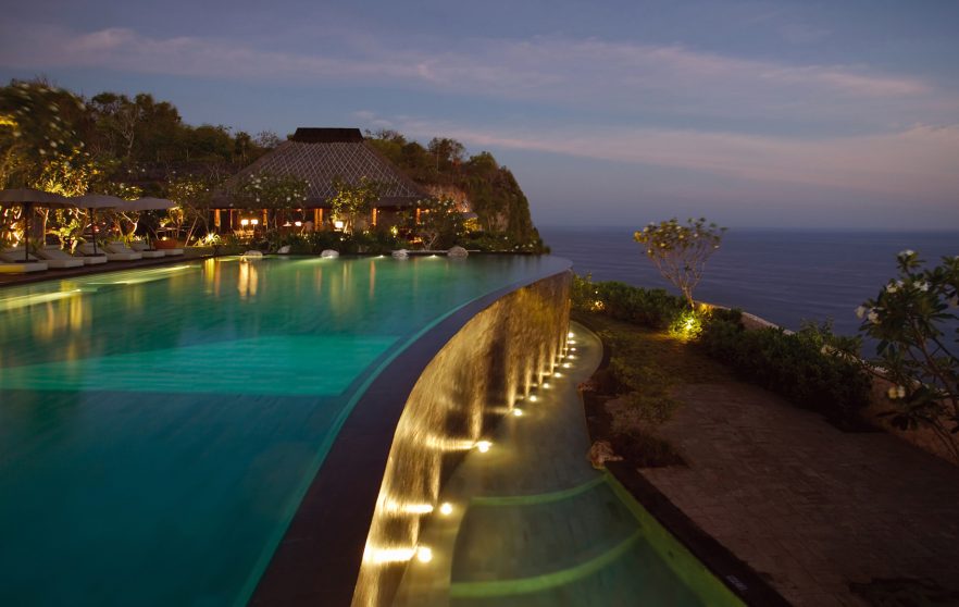 Bvlgari Resort Bali - Uluwatu, Bali, Indonesia - The Cliff Side Pool Sunset