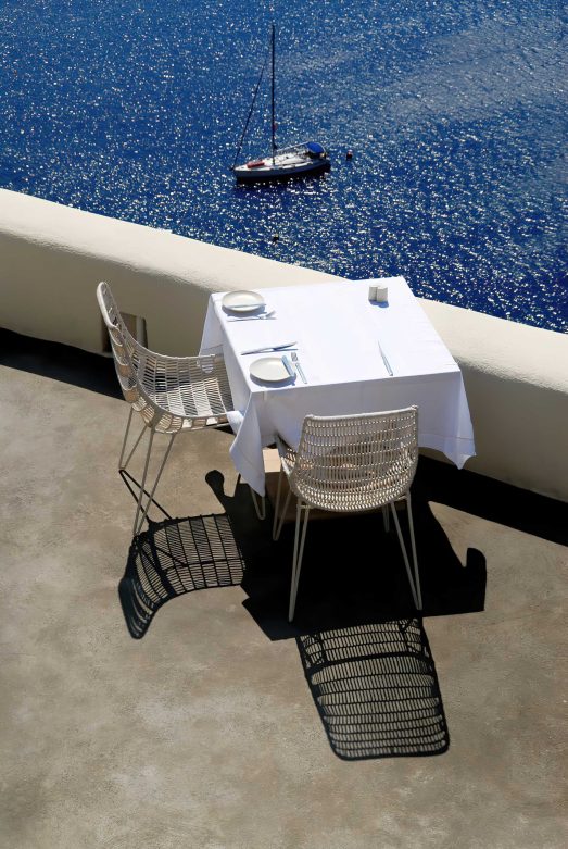 Mystique Hotel Santorini – Oia, Santorini Island, Greece - Ocean View Patio Dining