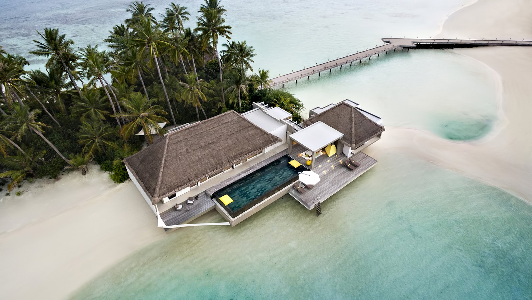 Cheval Blanc Randheli Resort – Noonu Atoll, Maldives – Garden Water Villa Aerial