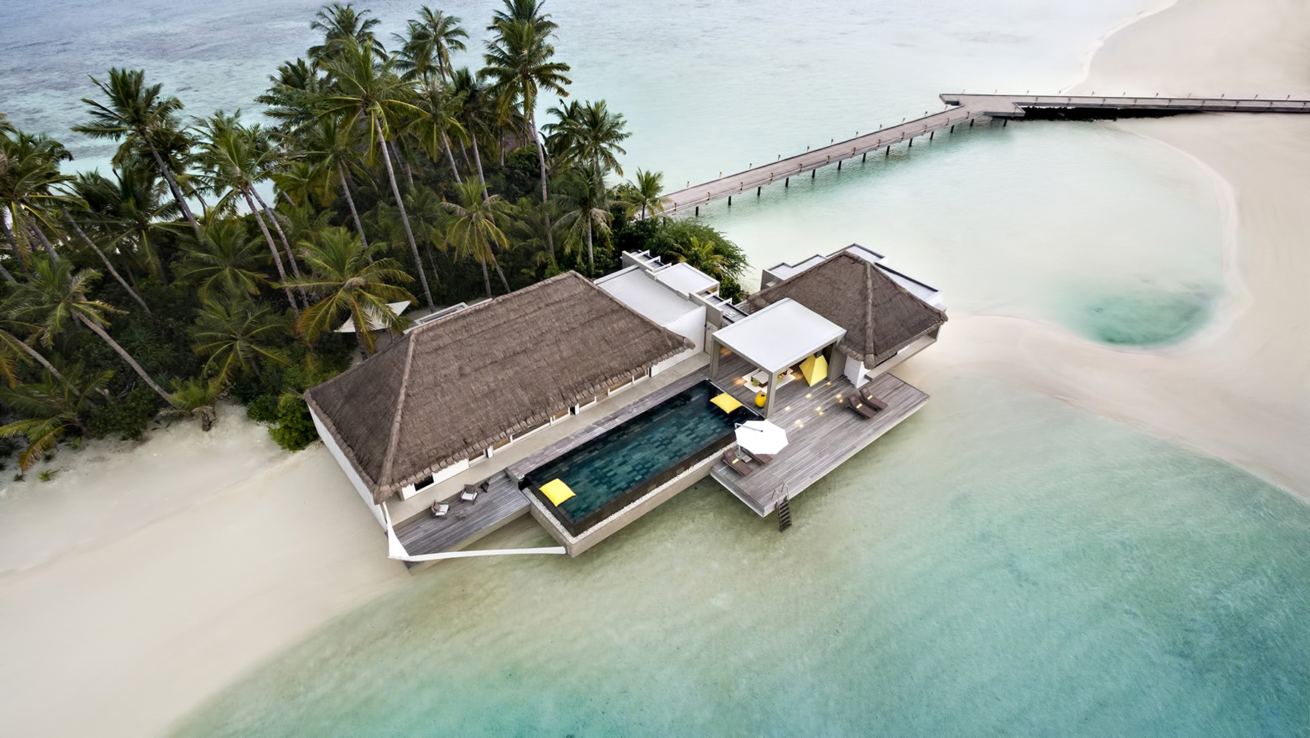 Cheval Blanc Randheli Resort – Noonu Atoll, Maldives – Garden Water Villa Aerial