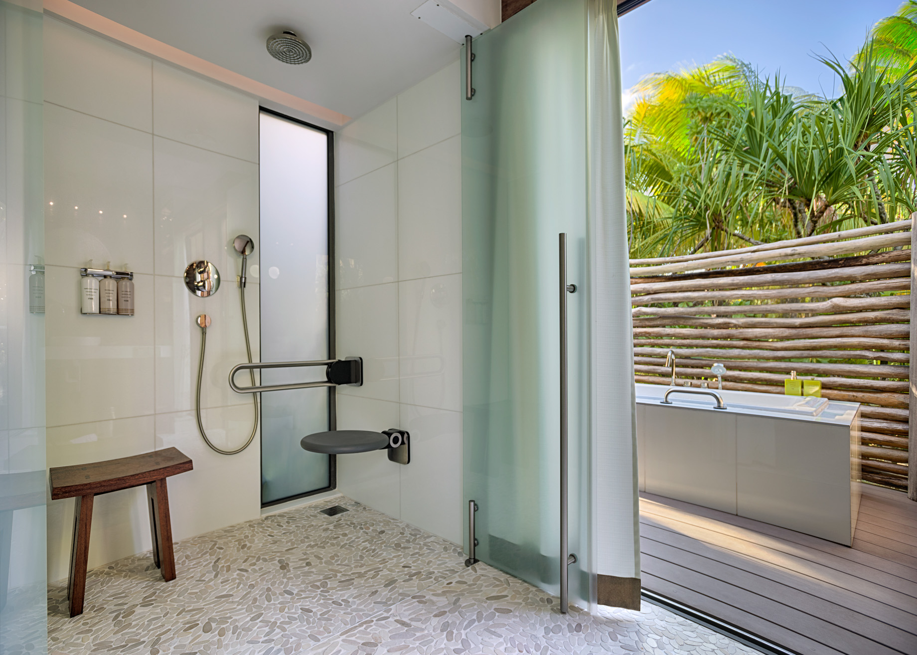 The Brando Resort – Tetiaroa Private Island, French Polynesia – 1 Bedroom Beachfront Villa Bathroom Shower