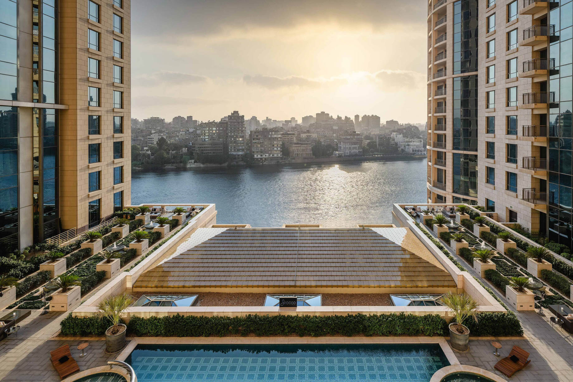 The St. Regis Cairo Hotel - Cairo, Egypt - Guest Room Nile River Pool View