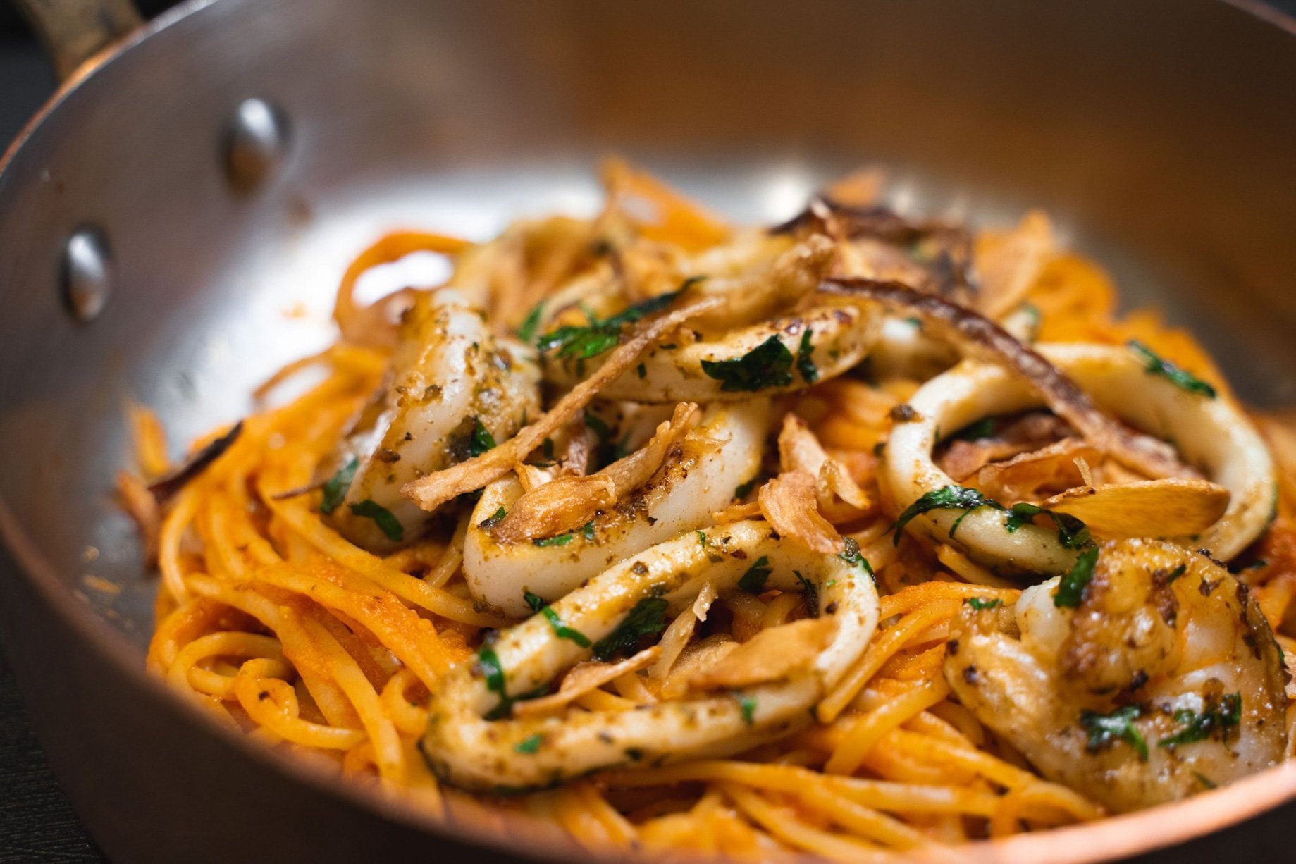 The St. Regis Macao Hotel - Cotai, Macau SAR, China - Giuseppe Cocco Spaghetti with Prawns