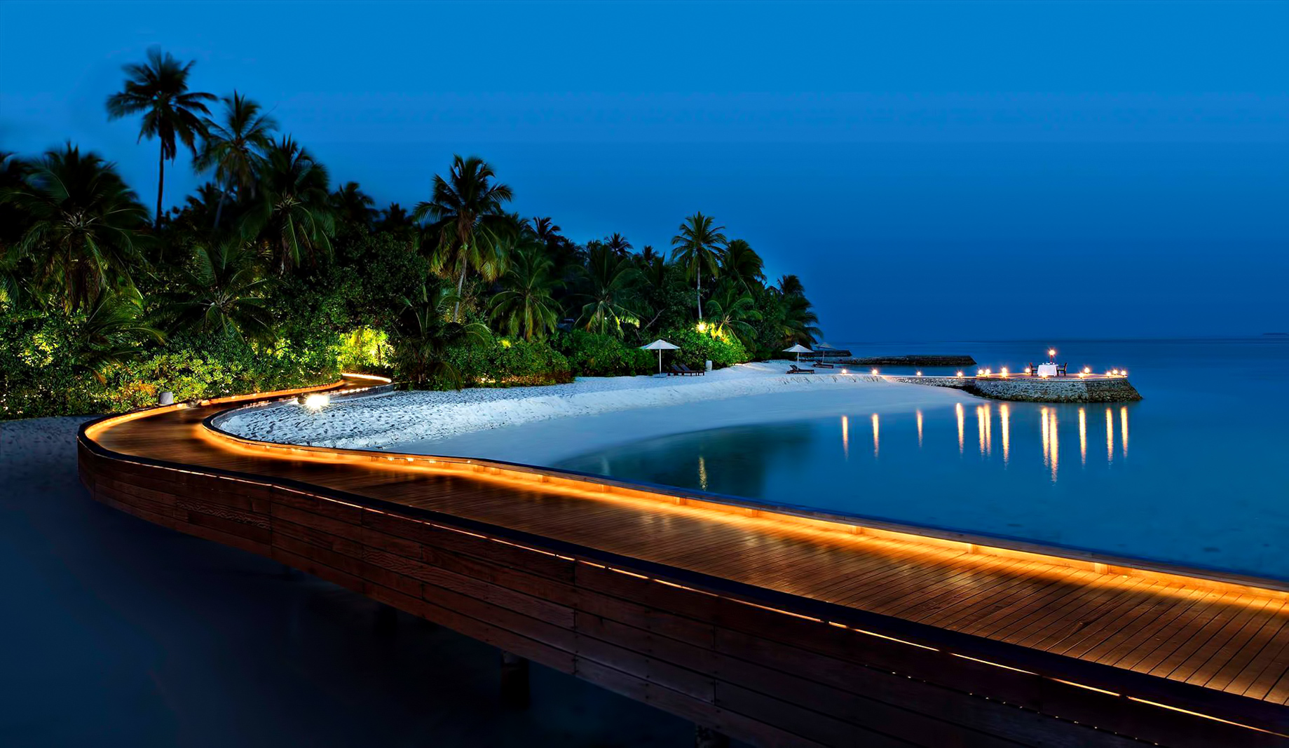 106 – W Maldives Resort – Fesdu Island, Maldives – Resort Boardwalk Night