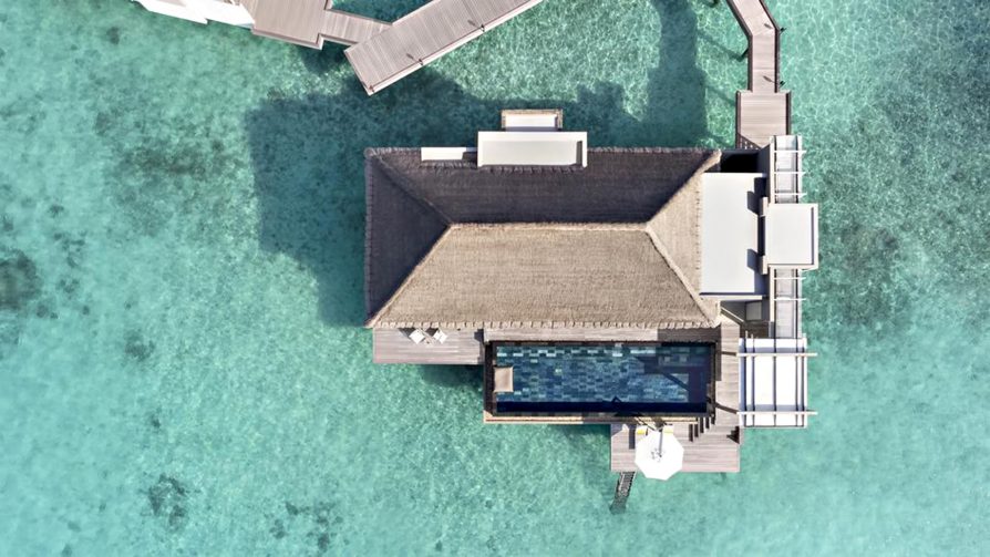 Cheval Blanc Randheli Resort - Noonu Atoll, Maldives - Garden Water Villa Overhead Aerial