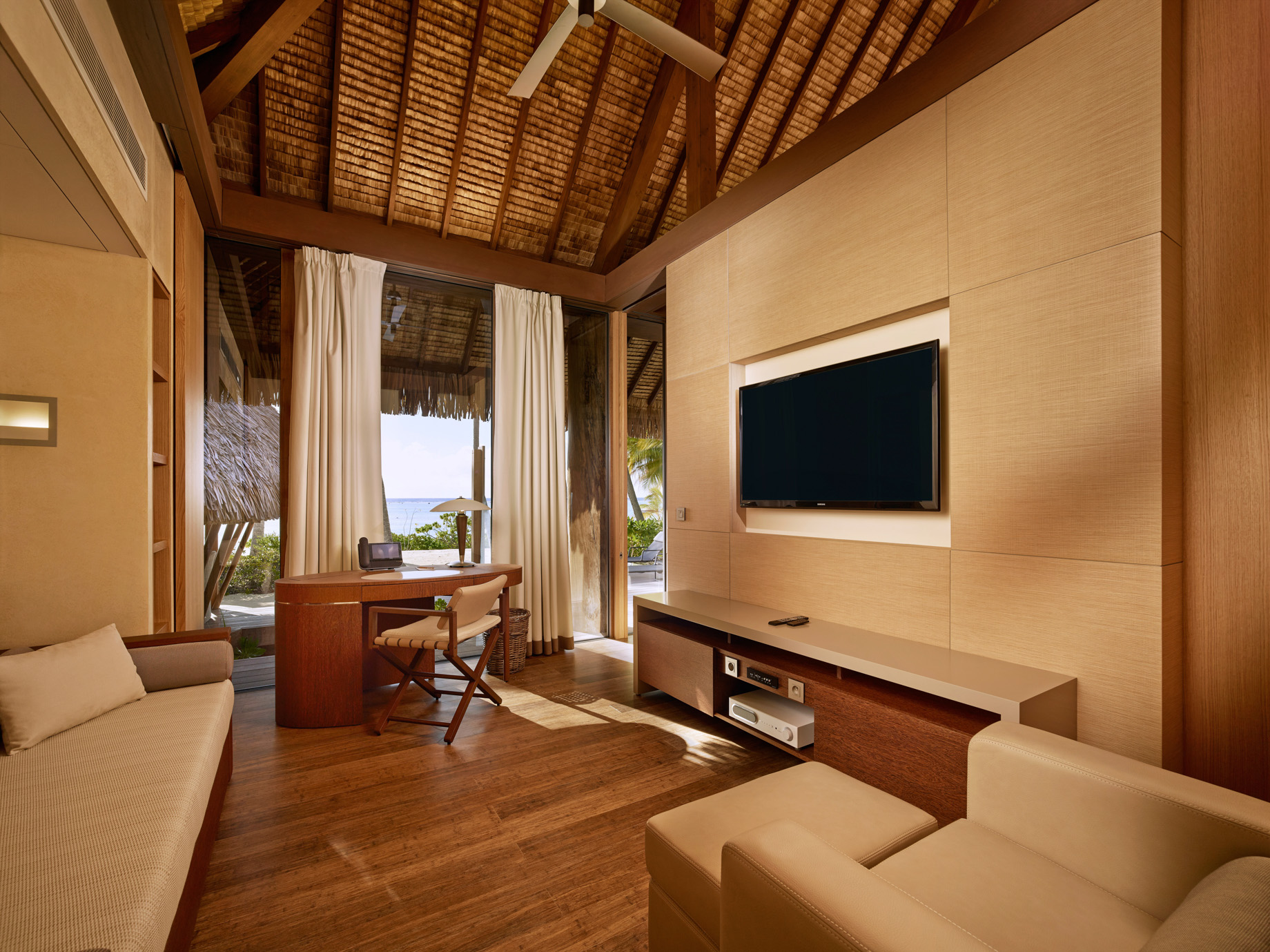 The Brando Resort – Tetiaroa Private Island, French Polynesia – 1 Bedroom Beachfront Villa Living Room