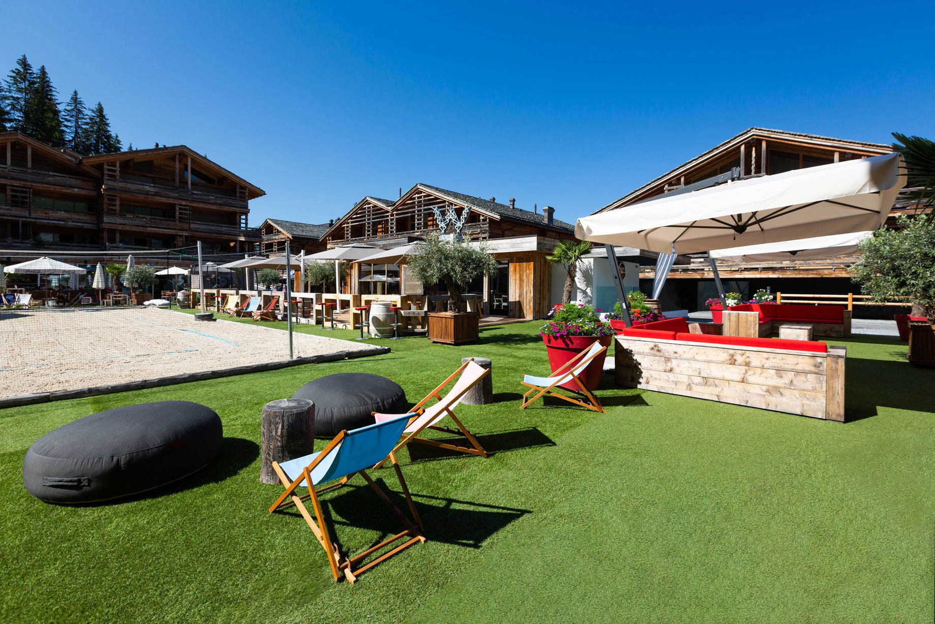 W Verbier Hotel – Verbier, Switzerland – La Plage Outdoor Relaxation