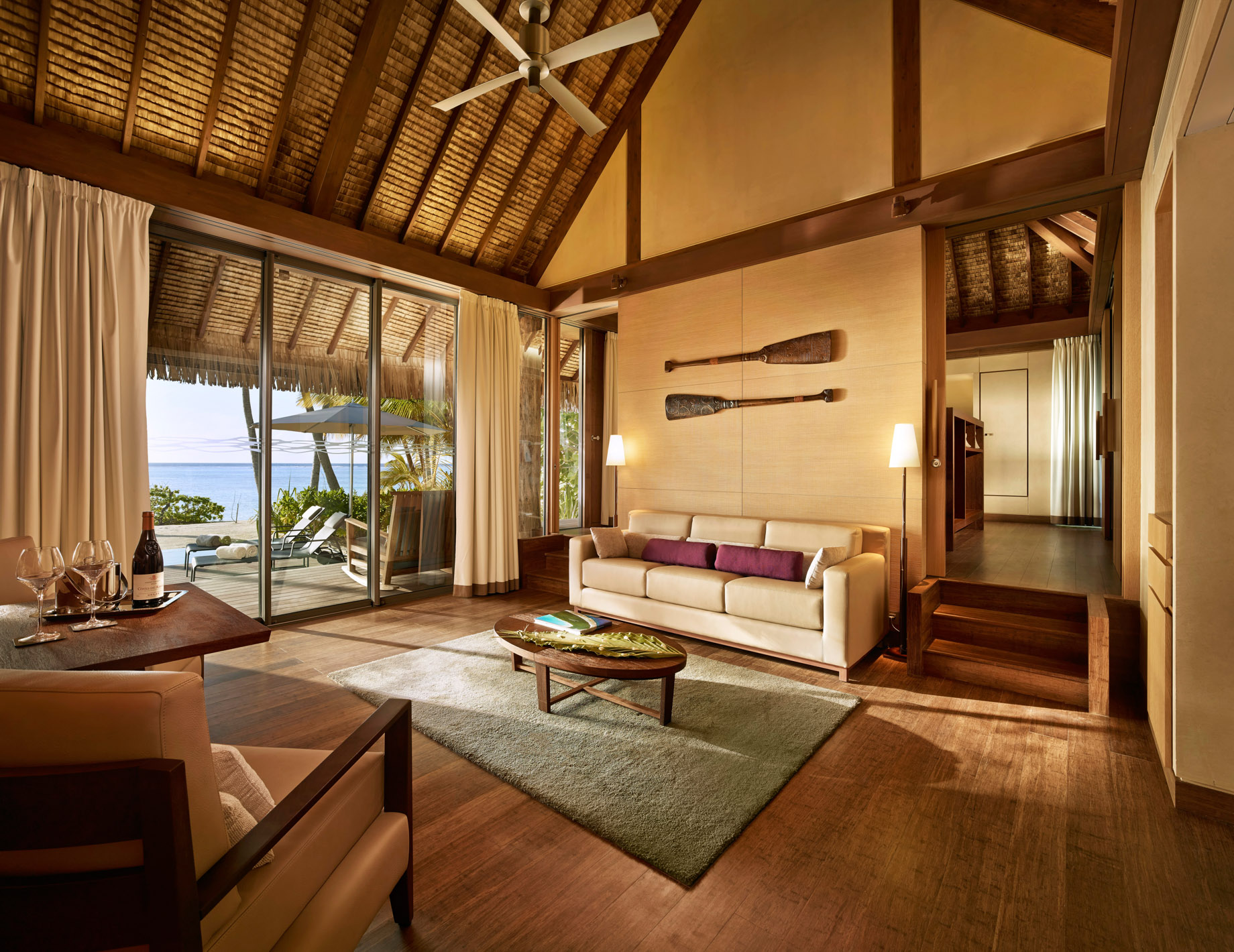 The Brando Resort – Tetiaroa Private Island, French Polynesia – 1 Bedroom Beachfront Villa Living Room