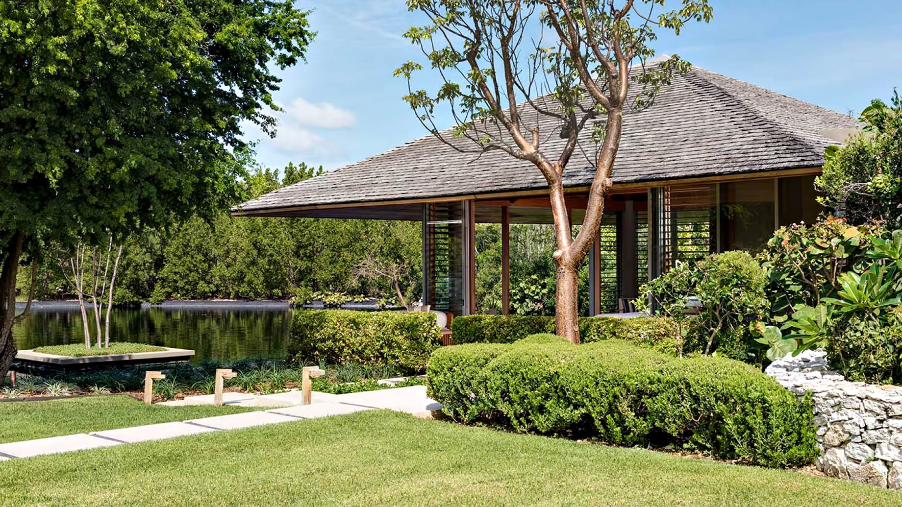 Amanyara Resort - Providenciales, Turks and Caicos Islands - 6 Bedroom Amanyara Villa Exterior Pond View