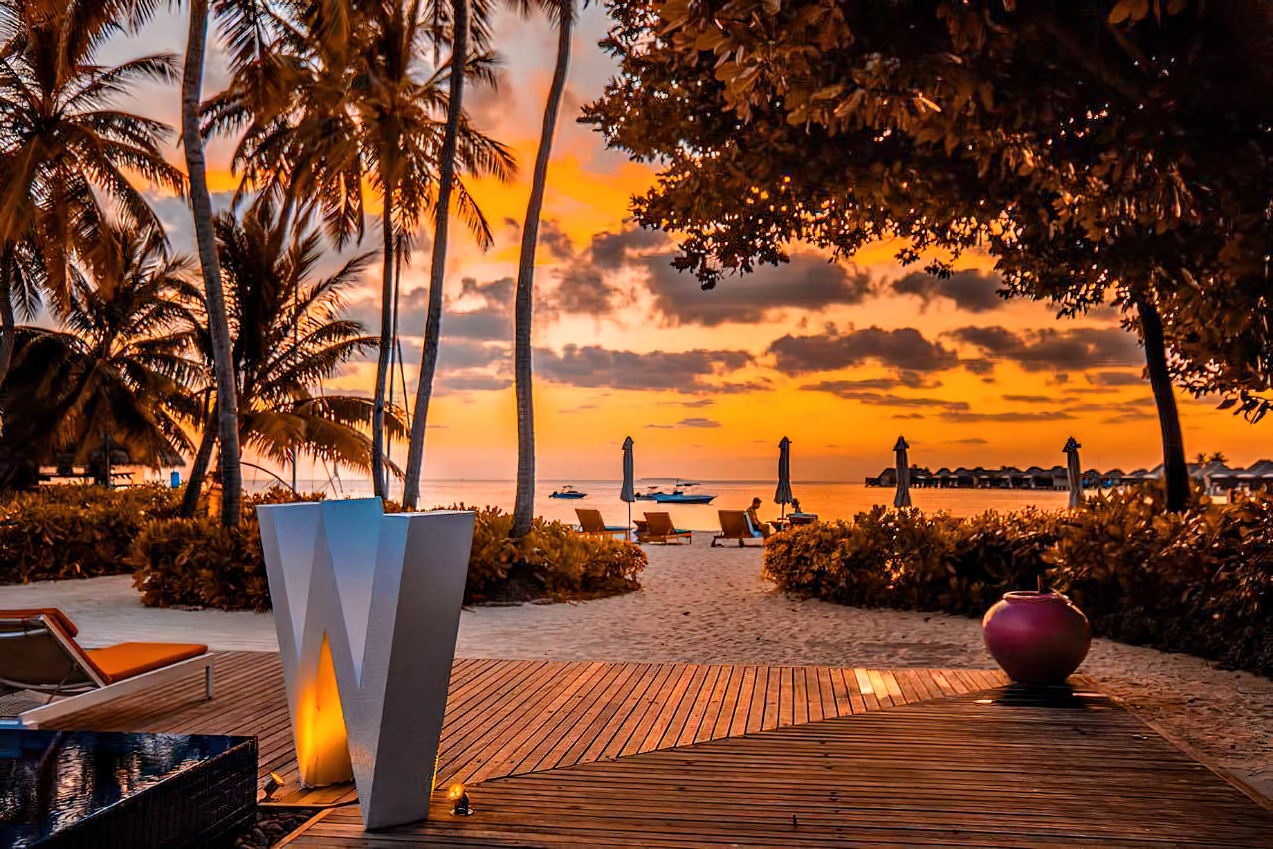 109 – W Maldives Resort – Fesdu Island, Maldives – Resort Beachfront Sunset