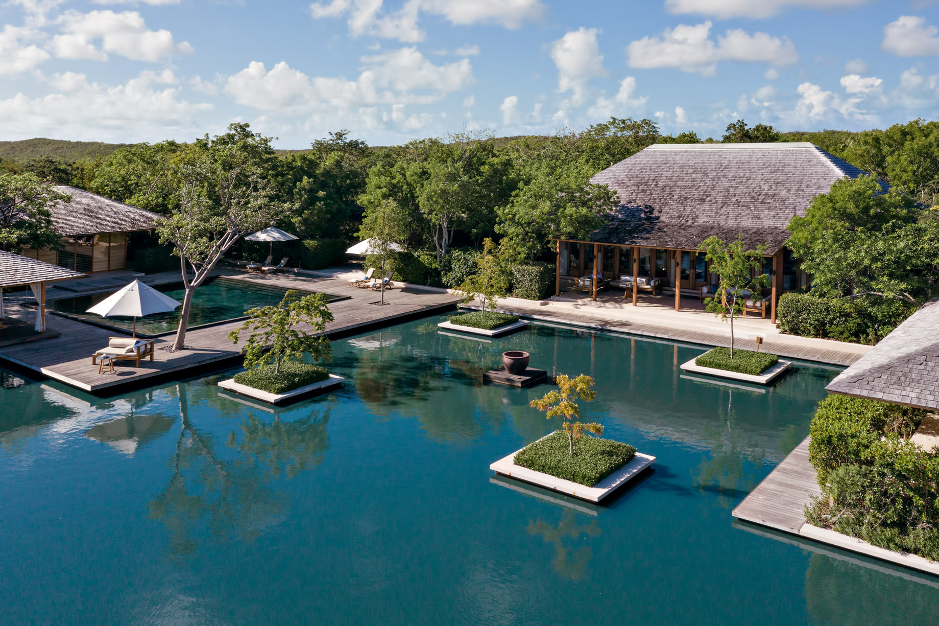 Amanyara Resort – Providenciales, Turks and Caicos Islands – Relecting Pond Aerial View