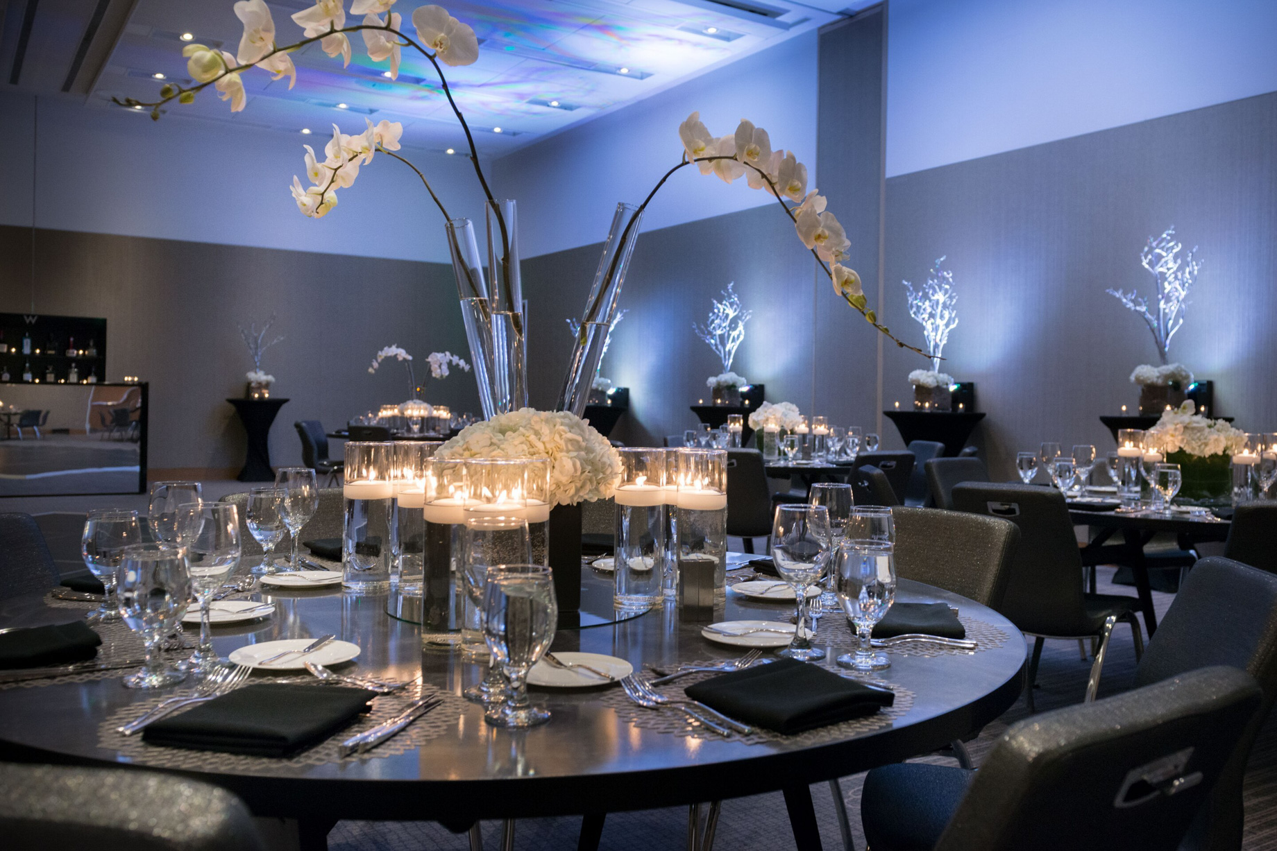 W Boston Hotel – Boston, MA, USA – Great Room Banquet Table Setup