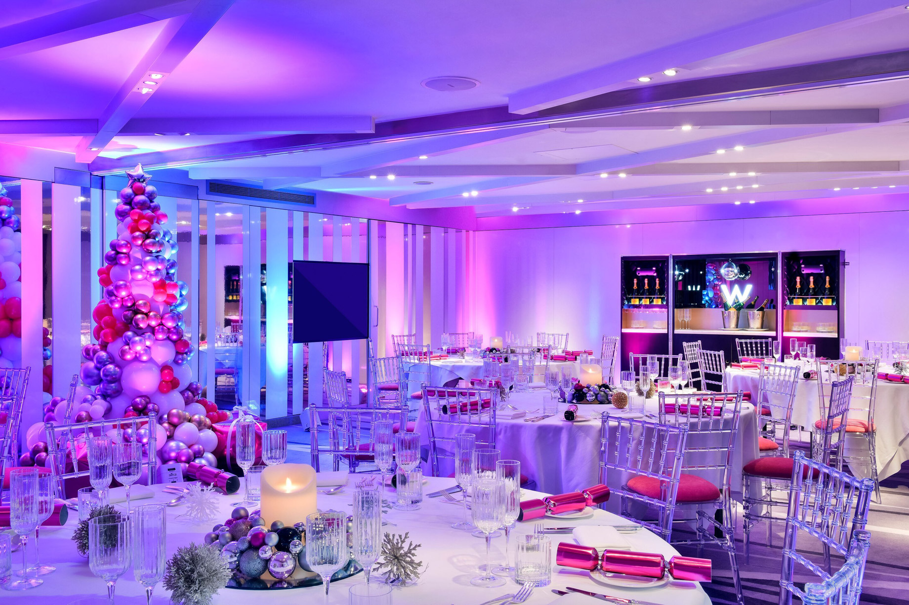 W London Hotel – London, United Kingdom – Studios Festive Room Setup