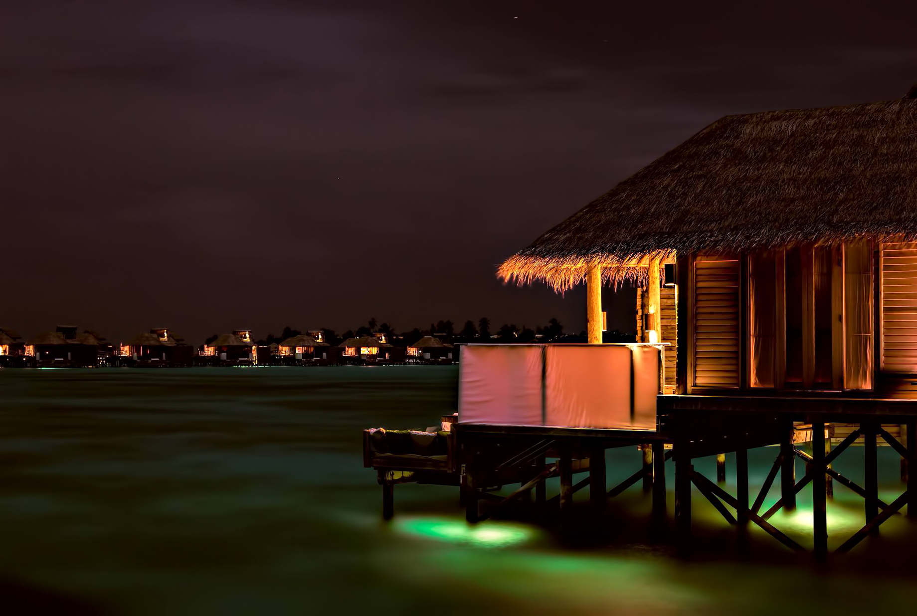 Six Senses Laamu Resort – Laamu Atoll, Maldives – Ocean Villa Night View