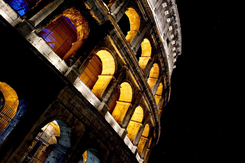 The St. Regis Rome Hotel - Rome, Italy - Nearby Attraction Colosseum by Night