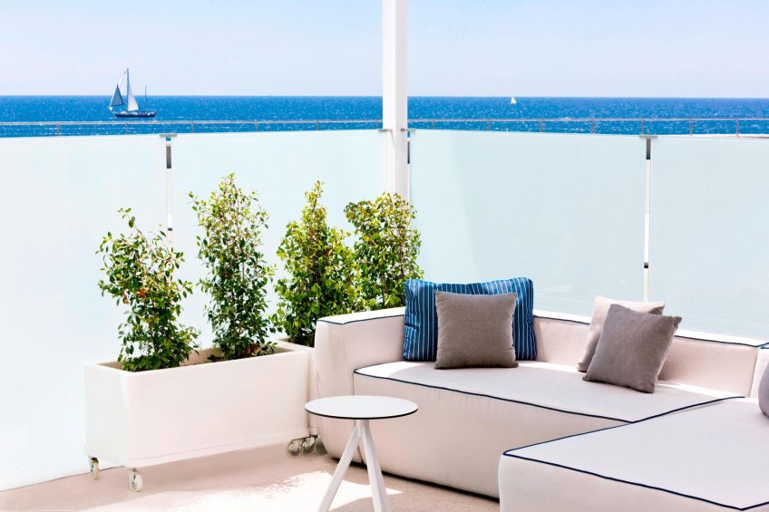 W Barcelona Hotel - Barcelona, Spain - BREEZE Terrace Seating Sea Views