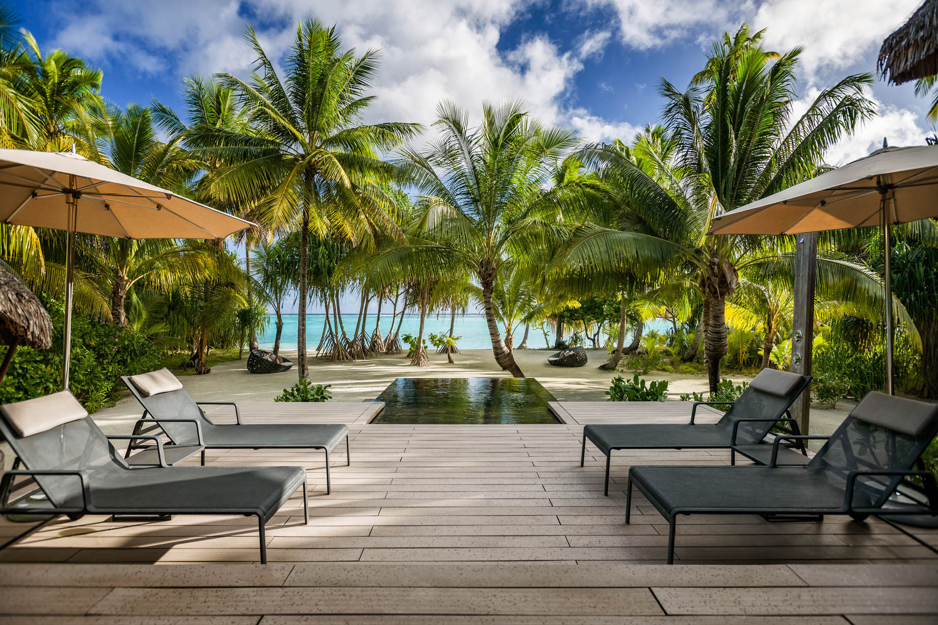 The Brando Resort - Tetiaroa Private Island, French Polynesia - 2 Bedroom Beachfront Villa Infinity Pool Deck