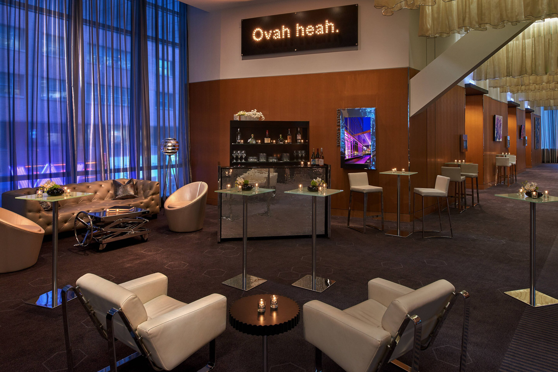 W Boston Hotel – Boston, MA, USA – Mezzanine Reception Setup