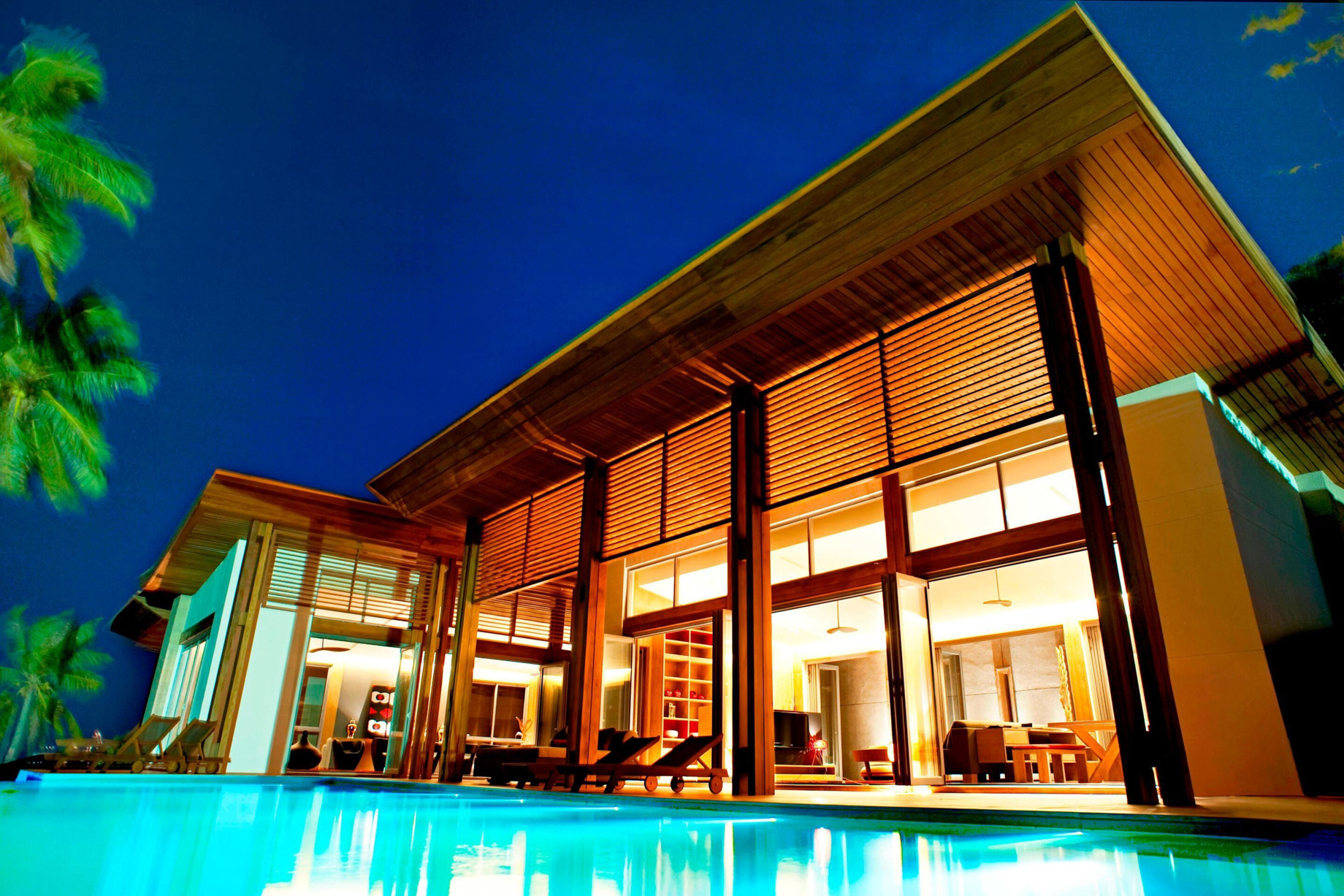 W Koh Samui Resort – Thailand – Residence Villa Night Exterior View