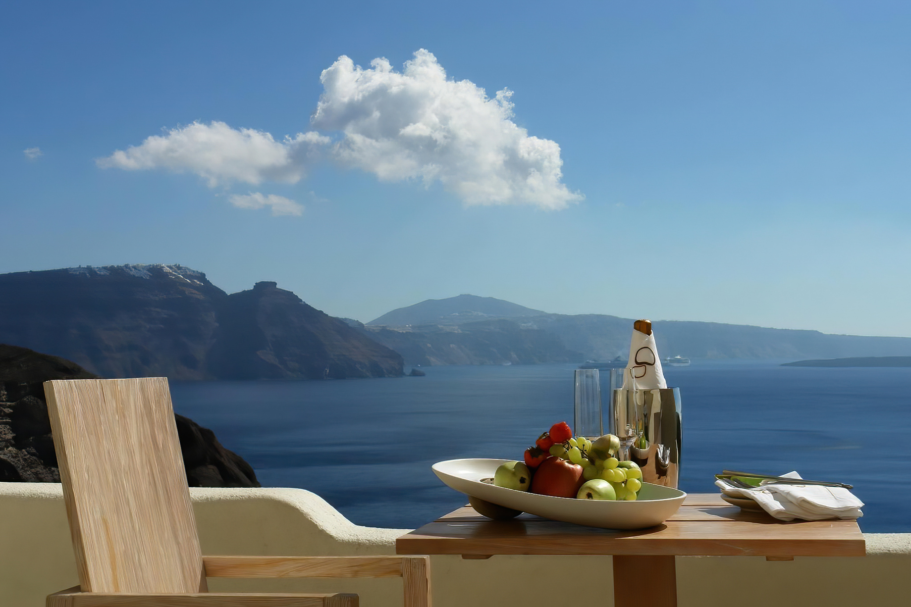 Mystique Hotel Santorini – Oia, Santorini Island, Greece - Clifftop Ocean View Dining