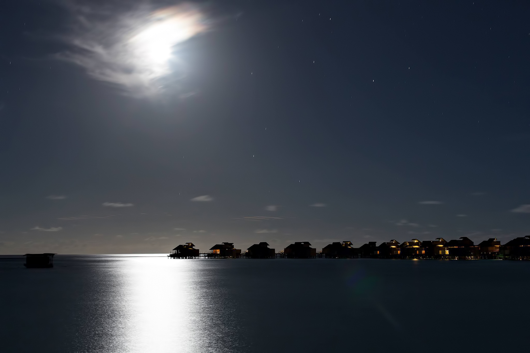 Six Senses Laamu Resort – Laamu Atoll, Maldives – Resort Overwater Villa Moonlight View