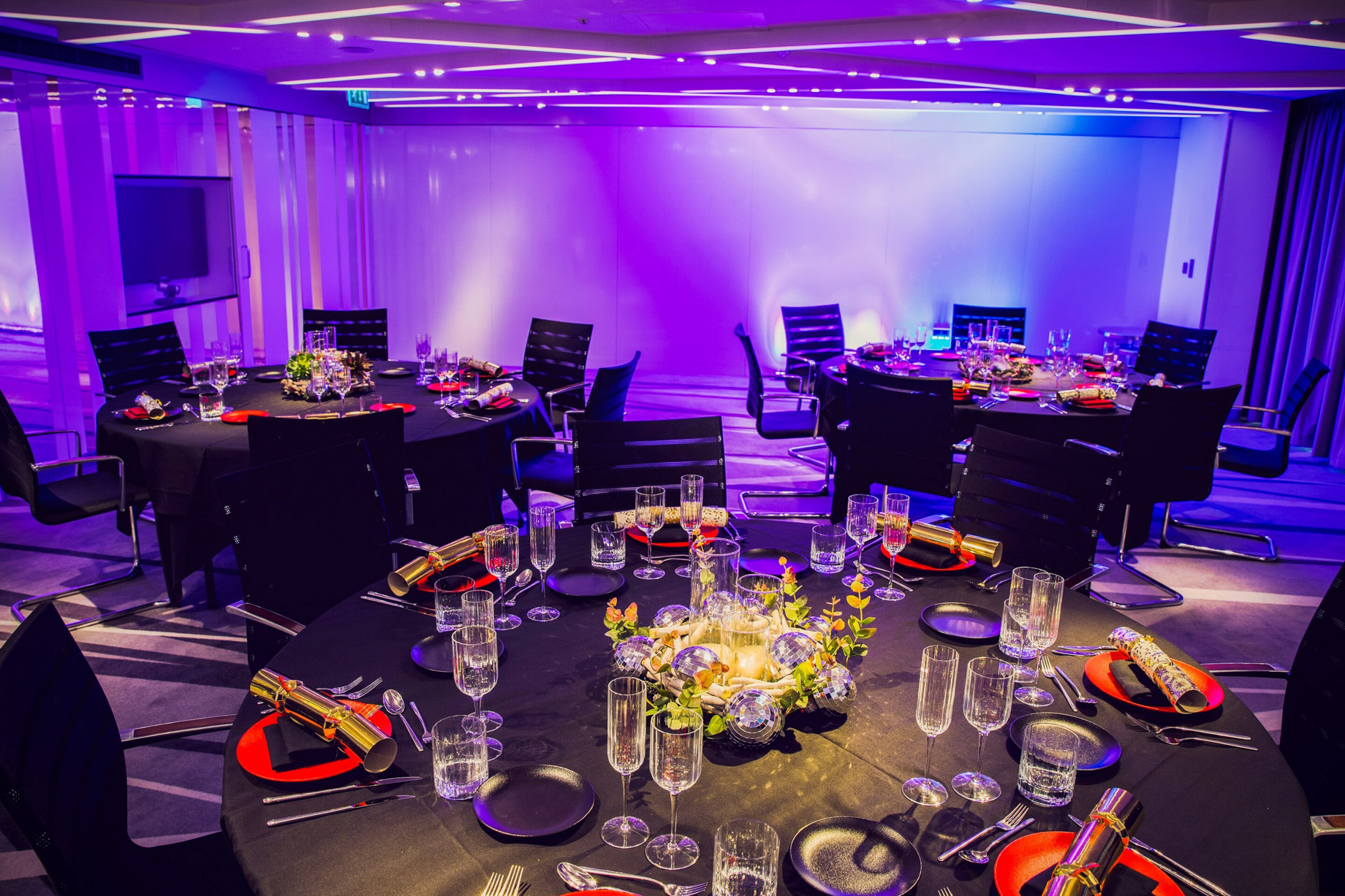 W London Hotel – London, United Kingdom – Studio Banquet Table Setup